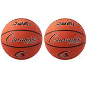 Champion Sports Official Size Rubber Basketball, Orange, Size 7, PK2 RBB1